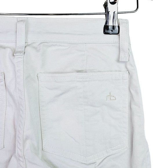 Rag and Bone Ivory Intermix Arrow Embroidery Khaki Pants, Sz 24 - Picture 9 of 12